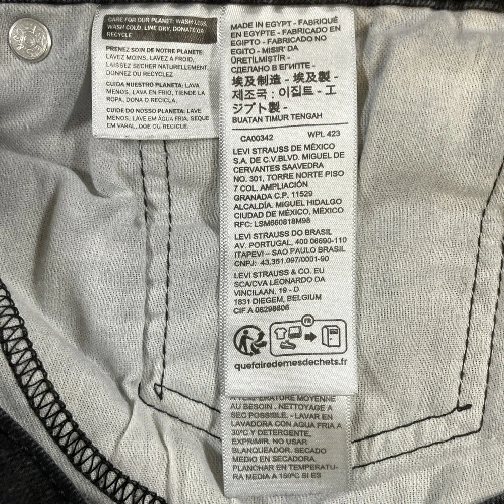 Levi's 511 Jeans Mens 34x30 Black Slim Fit Stretch Denim Pants
